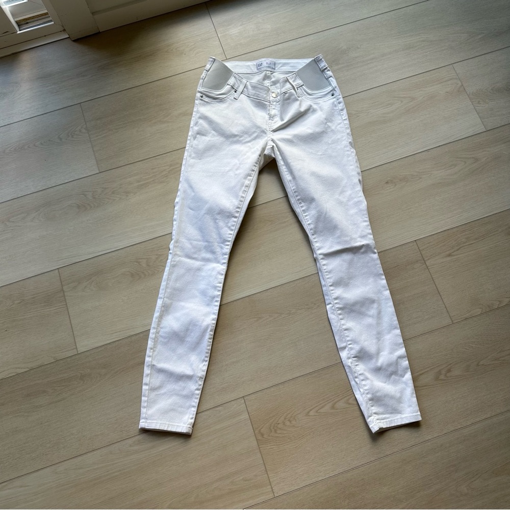 GAP Maternity White Jeans Skinny size 6 long